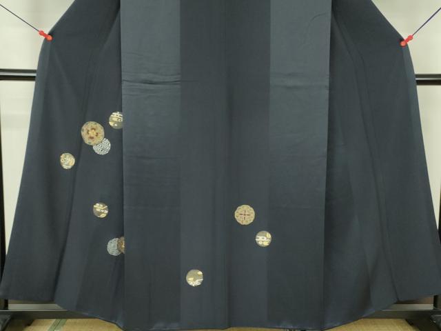 平和屋着物●訪問着 竹屋町刺繍 流水花丸文 金銀彩 さが美扱い 正絹 逸品 DABF3187op