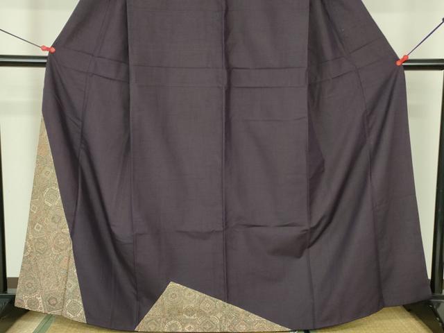平和屋着物●色留訪問着 紬地 抽象花文 切嵌 正絹 逸品 DABF3190op