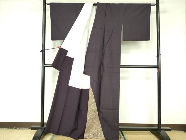 平和屋着物●色留訪問着 紬地 抽象花文 切嵌 正絹 逸品 DABF3190op