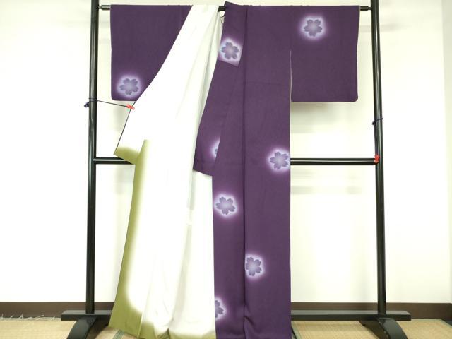 平和屋着物●上質な小紋 舞桜 蛍暈し 金彩 正絹 逸品 DABF3195op