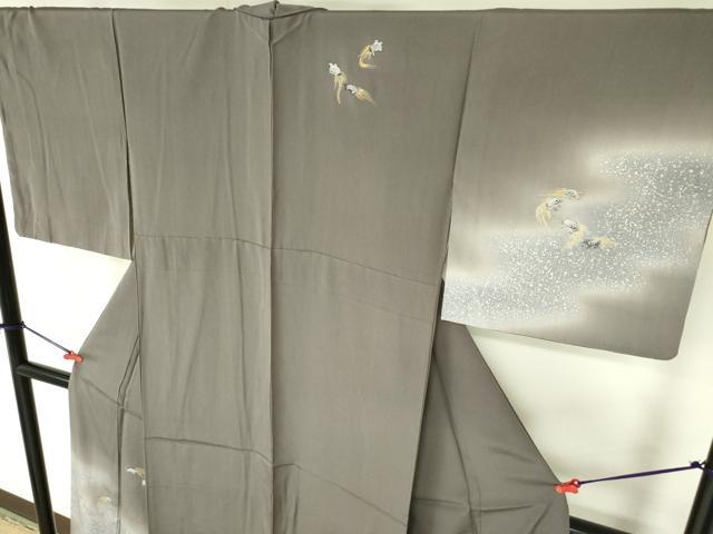 平和屋着物▼訪問着 亀 カメ 暈し染め 金彩 正絹 逸品 DABF3239op