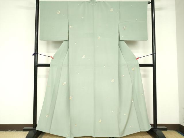 平和屋着物▽上質な小紋 単衣 舞花 正絹 逸品 DABF3294op