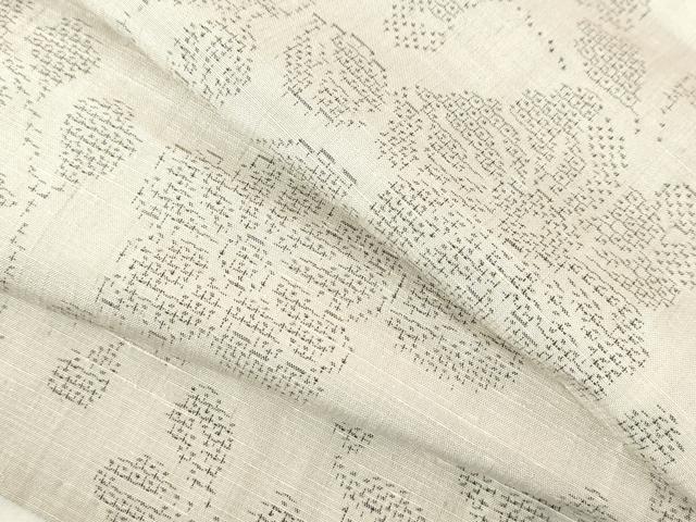 平和屋着物▽結城紬 単衣 100亀甲 草花 正絹 逸品 DABF3296op