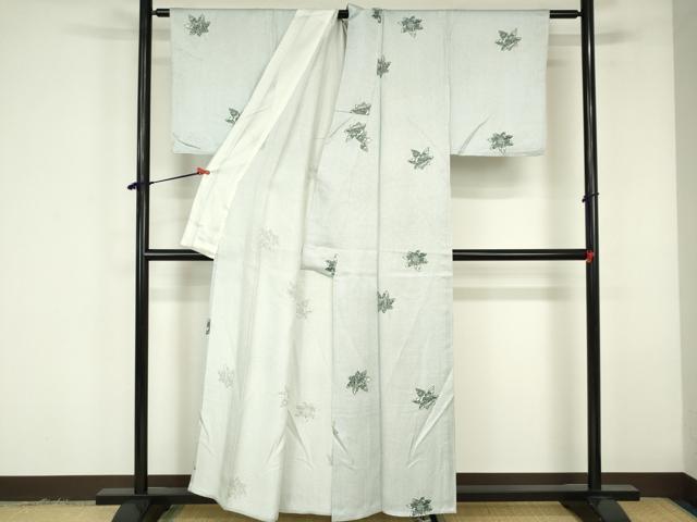 平和屋着物▽上質な小紋 単衣 舞楓 風景花文 正絹 逸品 DABF3304op