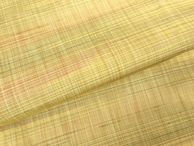 平和屋着物▽上質な紬 単衣 霞文 正絹 逸品 DABF3320op
