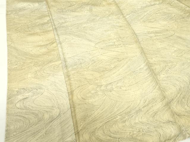 平和屋着物▽上質な小紋 単衣 流水文 暈し染め 正絹 逸品 DABF3322op