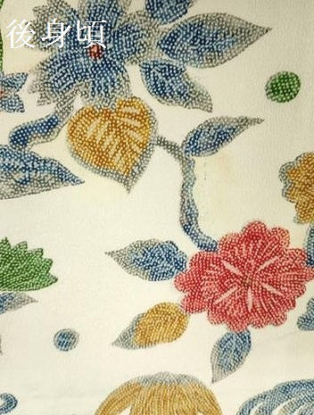 平和屋着物▽上質な小紋 単衣 流水風景花文 正絹 逸品 DABF3327op