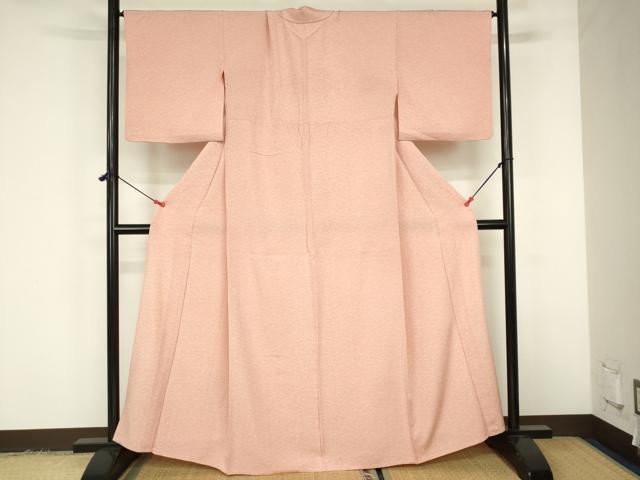 平和屋着物▽上質な小紋 単衣 松葉散らし 正絹 逸品 DABF3330op