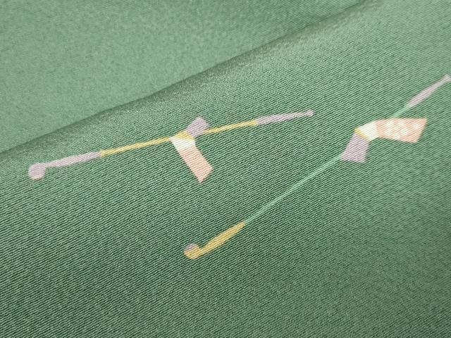 平和屋着物▽上質な小紋 単衣 舞桜 煙管 正絹 逸品 DABF3346op