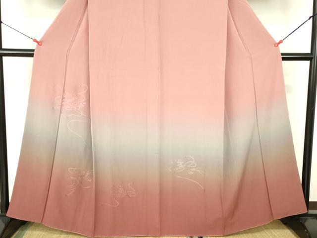 平和屋着物▼中国三大刺繍 スワトウ刺繍 汕頭刺繍 総刺繍 訪問着 楽器花文 暈し染め 正絹 逸品 DABF3399op