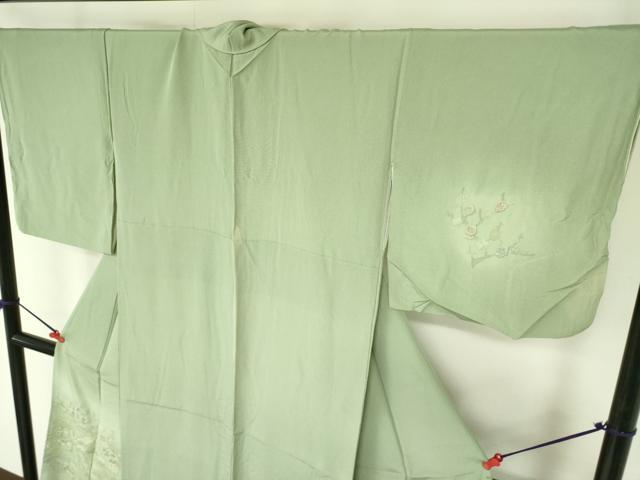 平和屋着物▼中国三大刺繍 スワトウ刺繍 汕頭刺繍 総刺繍 訪問着 地紙花文 正絹 逸品 DABF3400op