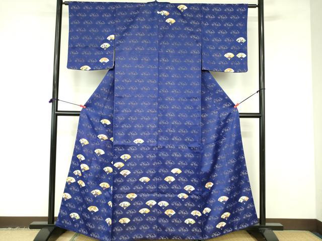 平和屋着物▼訪問着 扇面花文 金彩 正絹 逸品 DABF3412op