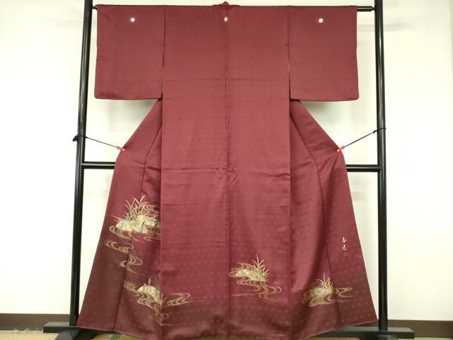 平和屋着物▼螺鈿作家 甲斐泰造 色留袖 螺鈿 流水籬文 暈し染め 金彩 正絹 逸品 DABF3418op