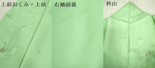 平和屋着物▼上質な小紋 草花 金糸 正絹 逸品 DABF3420op