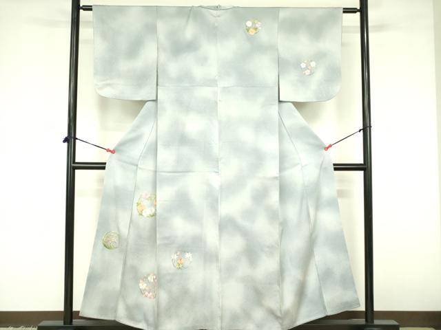 平和屋着物▼訪問着 総刺繍 花丸文 金糸 正絹 逸品 DABF3429op