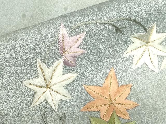 平和屋着物▼訪問着 総刺繍 花丸文 金糸 正絹 逸品 DABF3429op
