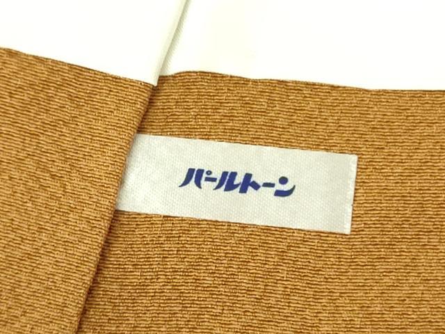 平和屋着物▼中国三大刺繍 スワトウ刺繍 汕頭刺繍 総刺繍 訪問着 洋花文 駱駝色 正絹 逸品 DABF3450op