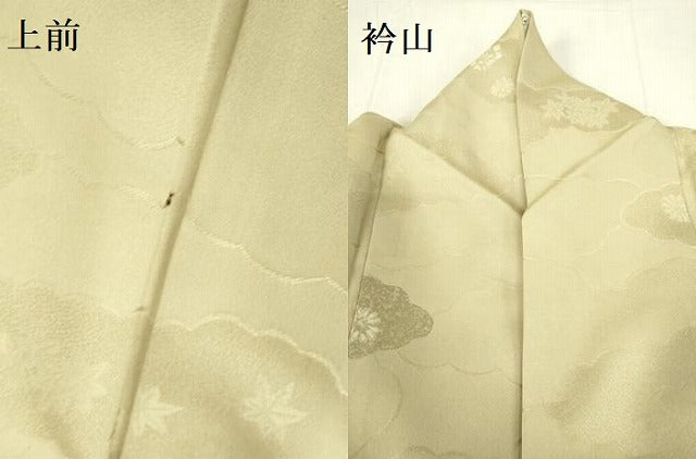 平和屋着物▼上質な小紋 地紋起こし 雲取花文 正絹 逸品 DABF3457op