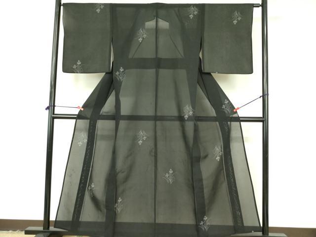 平和屋着物*夏物 本場大島紬 夏大島 9マルキ 草花 正絹 逸品 DABF3474op