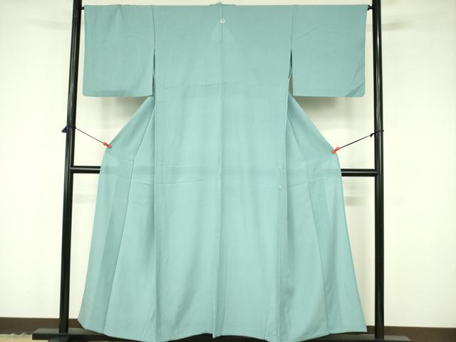 平和屋着物*夏物 色無地 絽 白藍色 正絹 逸品 DABF3475op
