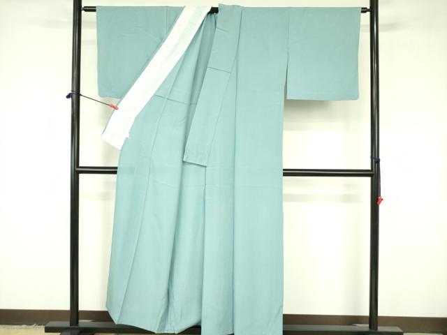 平和屋着物*夏物 色無地 絽 白藍色 正絹 逸品 DABF3475op