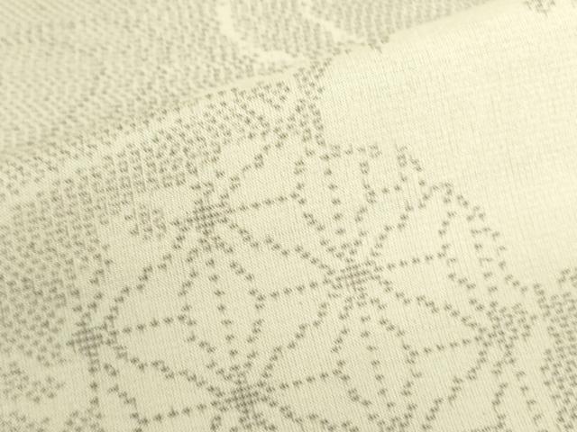 平和屋着物*夏物 本場大島紬 夏大島 白大島 麻の葉雪輪文 正絹 逸品 DABF3481op
