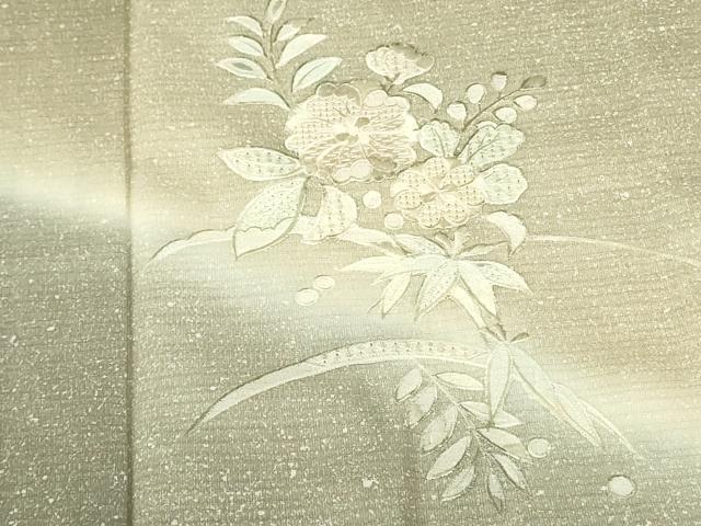 平和屋着物*夏物 中国三大刺繍 スワトウ刺繍 汕頭刺繍 総刺繍 訪問着 草花 暈し染め 正絹 逸品 未使用 DABF3483op