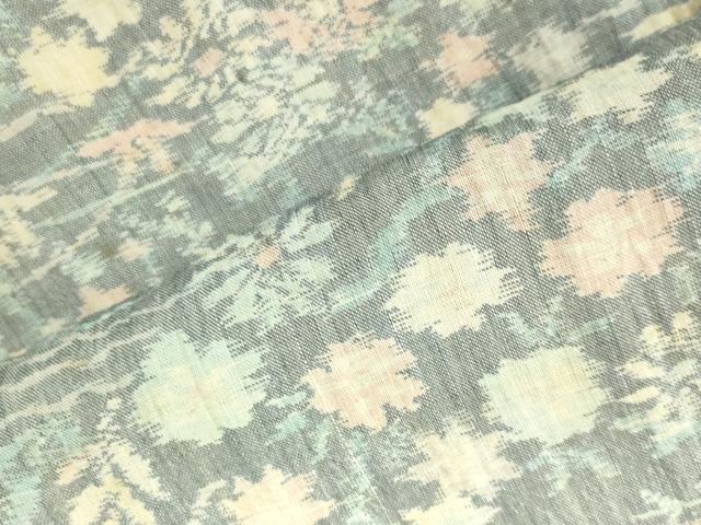 平和屋着物*夏物 本場小千谷ちぢみ 草花 麻 逸品 DABF3493op