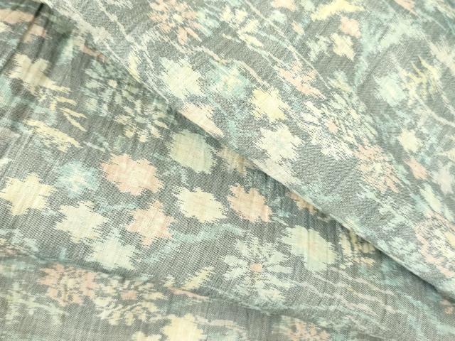 平和屋着物*夏物 本場小千谷ちぢみ 草花 麻 逸品 DABF3493op