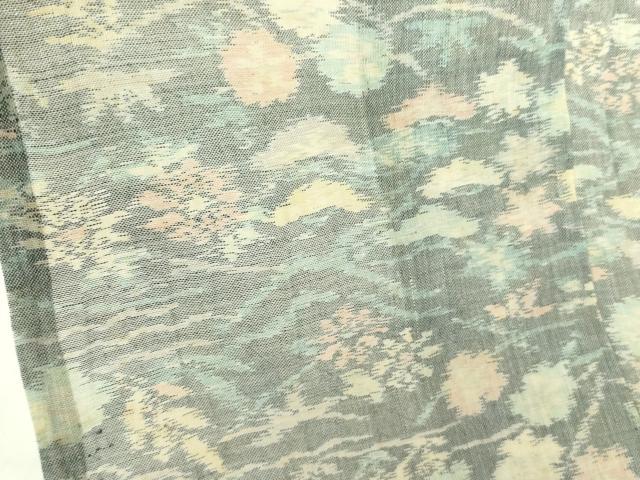 平和屋着物*夏物 本場小千谷ちぢみ 草花 麻 逸品 DABF3493op