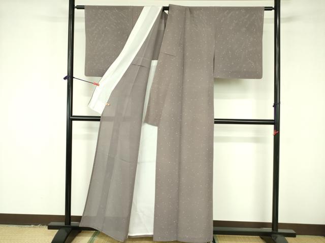 平和屋着物*夏物 小紋 絽 箔散らし さが美扱い 正絹 逸品 DABF3495op