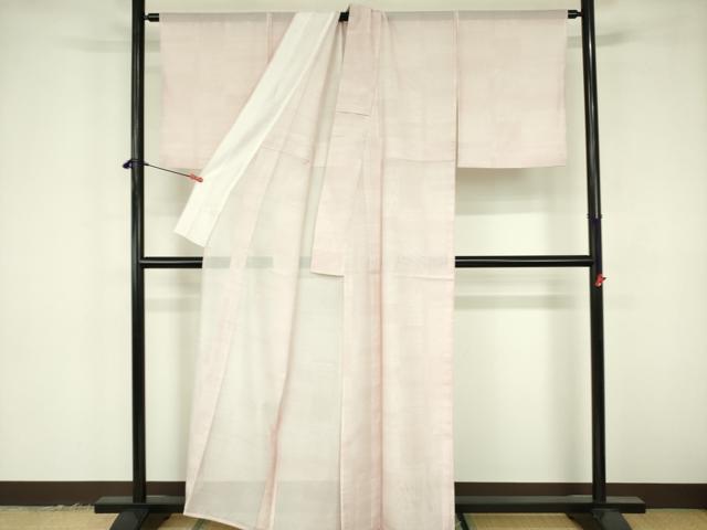 平和屋着物*夏物 小紋 絽 幾何学文様 洗える着物 DABF3500op