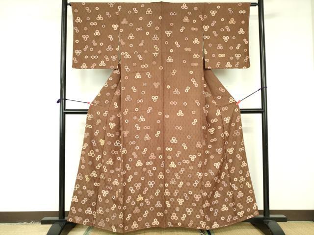 平和屋着物▼訪問着 駒刺繍 亀甲花文 正絹 逸品 DABF3512op