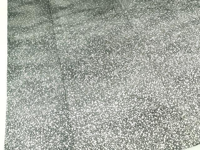 平和屋着物▽訪問着 単衣 霰文 黒地 洗える着物 DABF3530op