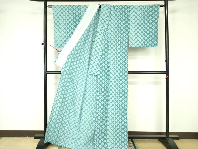 平和屋着物▽小紋 単衣 舞蝶文 洗える着物 DABF3537op