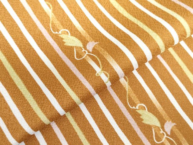 平和屋着物▽小紋 単衣 蔦の葉文 洗える着物 DABF3540op