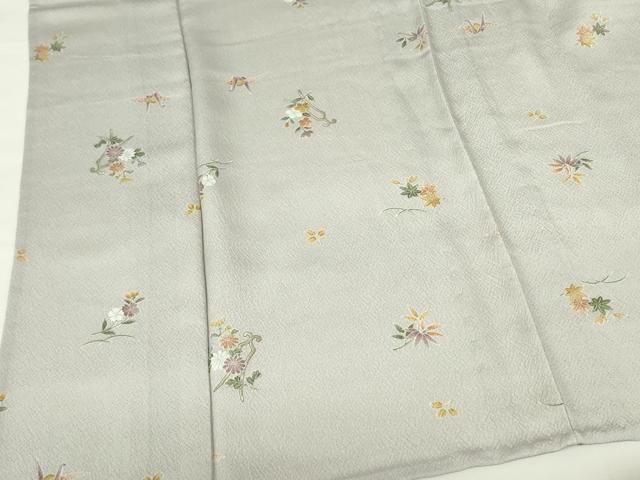平和屋着物▽小紋 単衣 折鶴 草花 洗える着物 DABF3544op