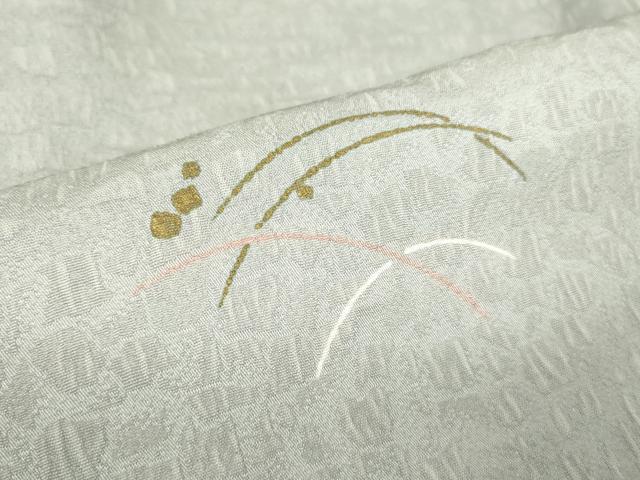 平和屋着物▽小紋 単衣 箔散らし 芝文 金彩 洗える着物 DABF3547op