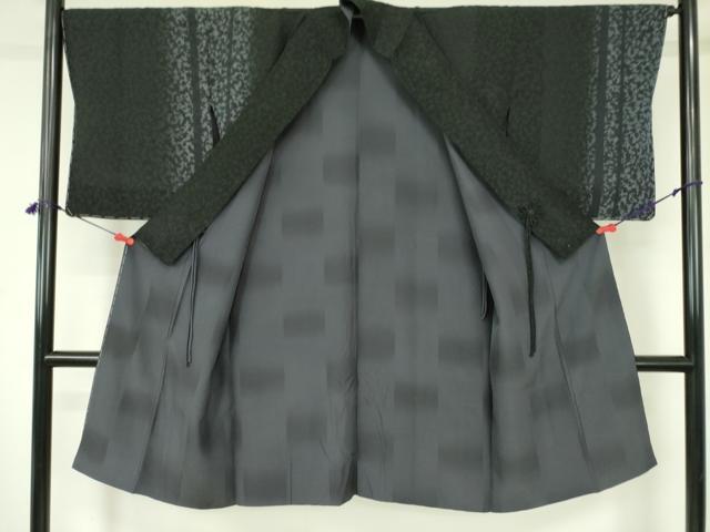 平和屋着物▽道中着 スリーシーズン 春夏秋 塵除け 草木文 ロング丈 正絹 逸品 DABF3559op