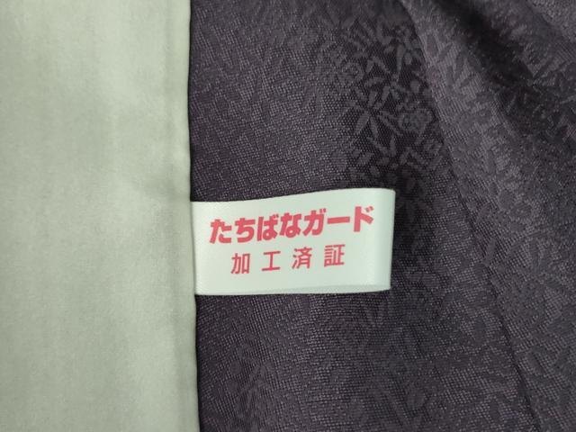平和屋着物▽上質な色無地 単衣 草花地紋 古代紫色 正絹 逸品 DABF3567op