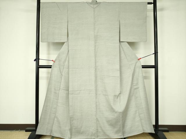 平和屋着物▽上質な紬 単衣 霞文 正絹 逸品 DABF3573op