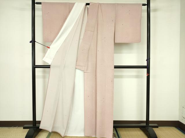 平和屋着物▽小紋 単衣 成り物 洗える着物 DABF3586op