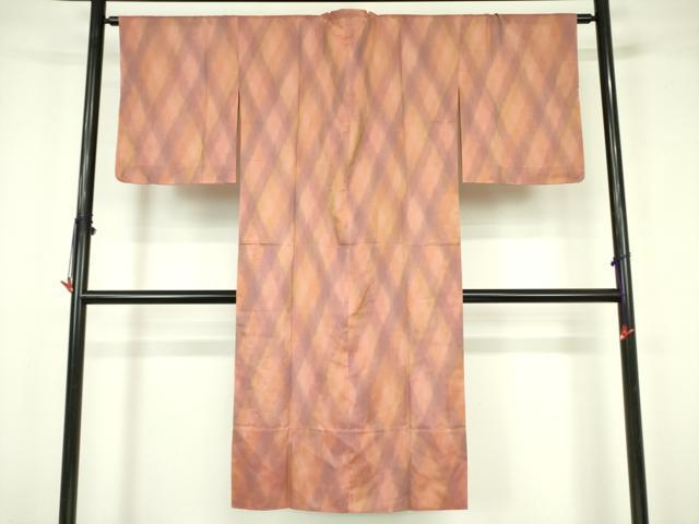 平和屋着物▽道行コート スリーシーズン 春夏秋 塵除け 霞文 暈し染め ロング丈 正絹 逸品 DABF3587op