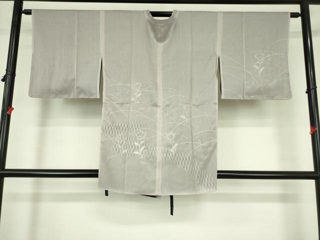 平和屋着物▽道行コート スリーシーズン 春夏秋 塵除け 京衣浮紗織 草花文 正絹 逸品 DABF3594op