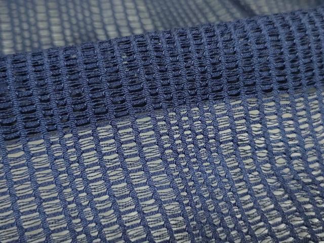 平和屋着物▽道行コート スリーシーズン 春夏秋 塵除け 濃藍色 ロング丈 正絹 逸品 DABF3596op