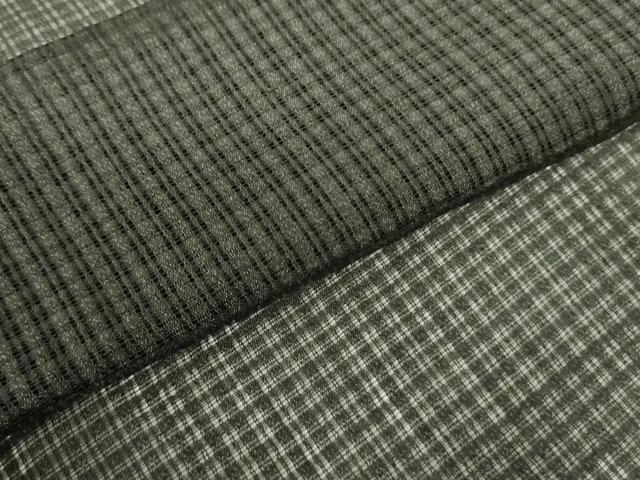 平和屋着物▽長羽織 スリーシーズン 春夏秋 塵除け 黒色 ロング丈 正絹 逸品 DABI5630op