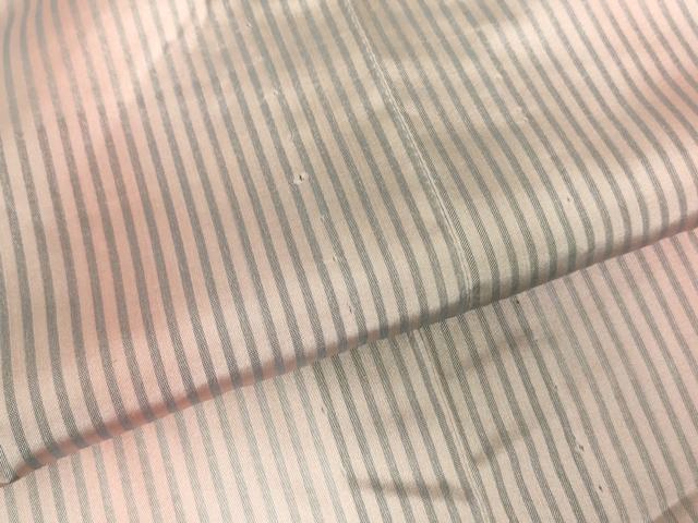 平和屋着物▽道行コート スリーシーズン 春夏秋 塵除け 縞 暈し染め やまと誂製 ロング丈 正絹 逸品 未使用 DABF3615op