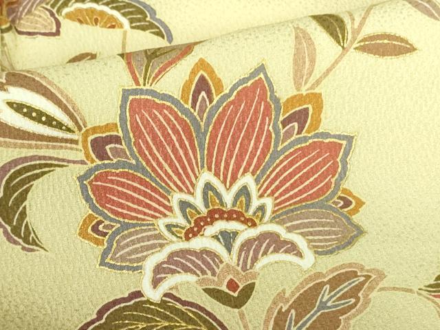 平和屋着物●訪問着 更紗花文 暈し染め 金彩 正絹 逸品 DABF3624op