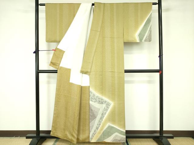 平和屋着物●江戸小紋 訪問着 吉祥花文 暈し染め 正絹 逸品 DABF3627op