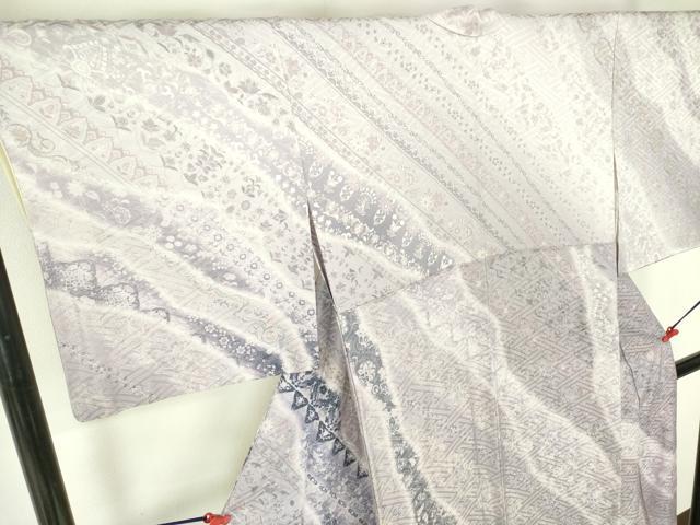 平和屋着物●訪問着 更紗花文 暈し染め 正絹 逸品 DABF3628op